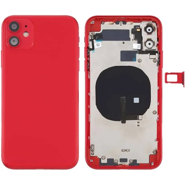 Rear Housing with Small Parts for iPhone 11 -Red Rear Housing with Small Parts for iPhone 11 -Red